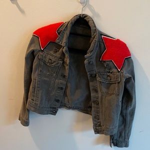 LF star padded jean jacket